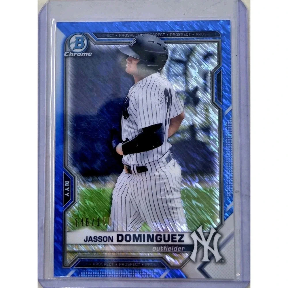 2021 Bowman - Chrome Prospects Jasson Dominguez #BCP-13 Blue Shimmer #/150